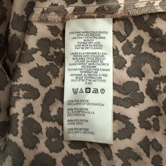 Free People Jos Animal Print Lace Satin Mini Slip Dress Women's Med V-Neck NEW - Picture 7 of 8